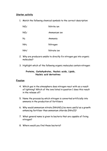 Nitrogen Cycle