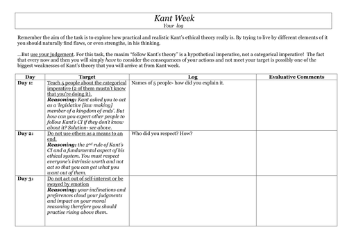 KANT | Teaching Resources