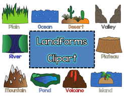 Landforms Clipart | Teaching Resources