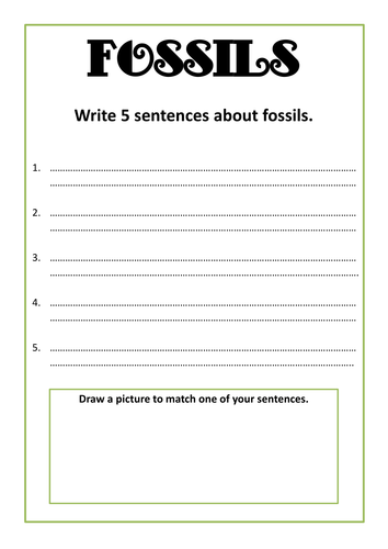 FOSSILS TEACHING RESOURCES KS1, KS2 SCIENCE HISTORY ANIMALS DINOSAURS ...