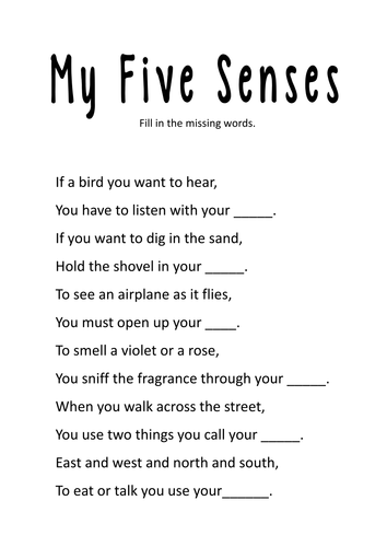 SENSES TEACHING RESOURCES EYFS KEY STAGE 1-2 SIGHT HEARING TOUCH TASTE ...