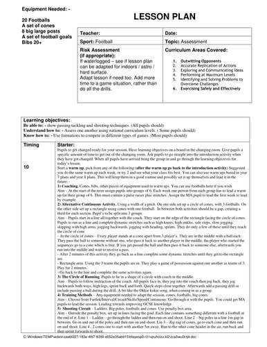 12 x Year 9 Football Lesson Plans | Teaching Resources