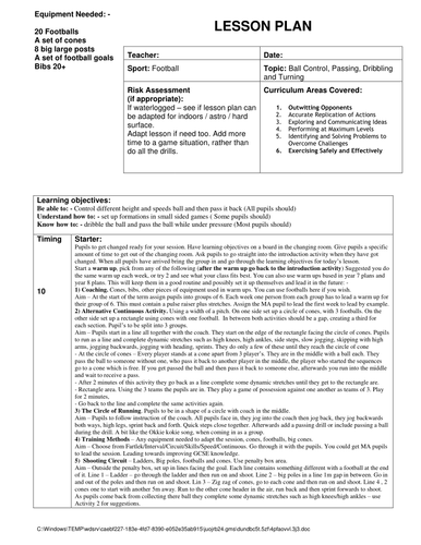 12 x Year 9 Football Lesson Plans | Teaching Resources