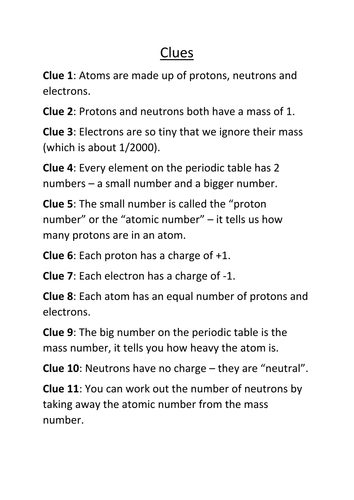Complete scheme of work for Chapter 1 of new AQA GCSE Chemistry (Atomic ...