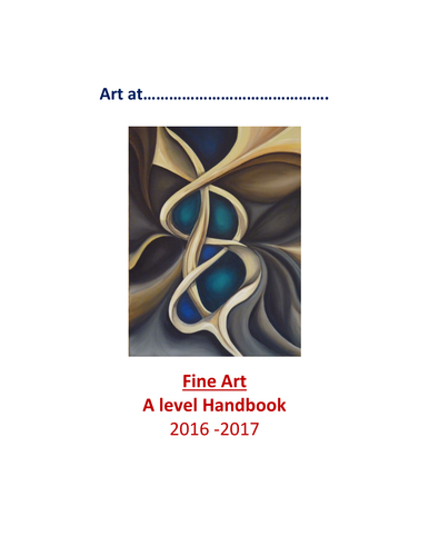 A level Art Student Handbook