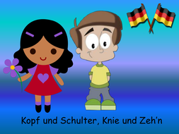 Kopf Schultern Knie Und Zeh N Learn The German Head Shoulders Knees And Toes Song Teaching Resources