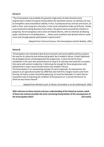 A level history russia questions picture