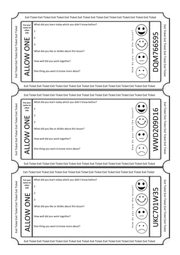 Exit Ticket Plenary Activity Assessment Feedback Golden Nugget Mobile Phone Post Card Bundle