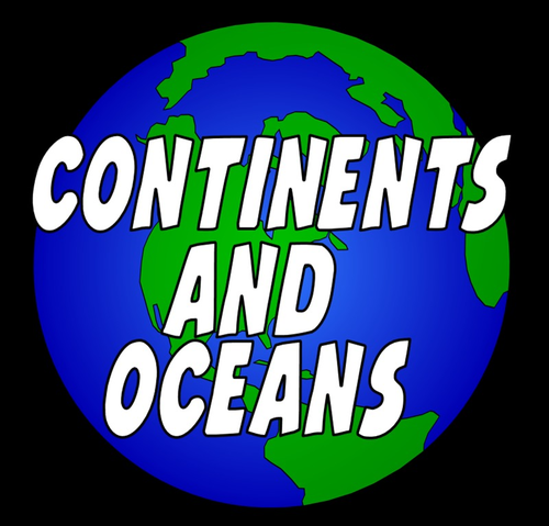 CONTINENTS AND OCEANS -GEOGRAPHY KS1-2 WORLD MAPS EARTH 