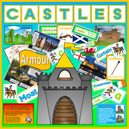 CASTLES MEDIEVAL HISTORY KNIGHTS FEUDALISM TEACHING RESOURCE KEY STAGE 1-2