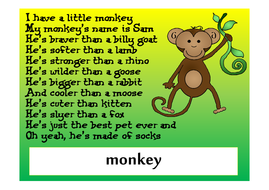 MONKEYS PRIMATES TEACHING RESOURCES KEY STAGE 1-2 SCIENCE DISPLAY ...