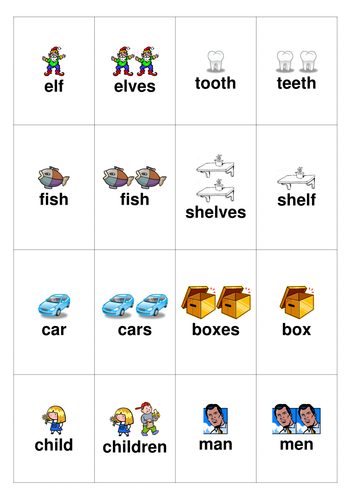 KS2 Plurals - Game and Worksheet