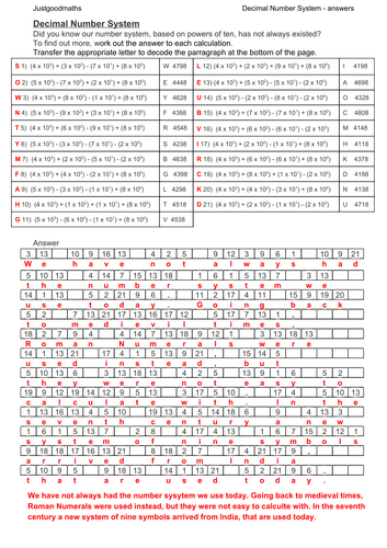 The origins of our decimal number system. | Teaching Resources