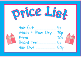 HAIRDRESSERS ROLE PLAY TEACHING RESOURCES SCIENCE EYFS KEY STAGE 1-2
