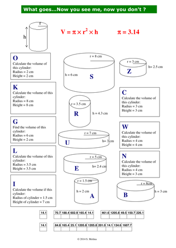 Volume of Cylinders