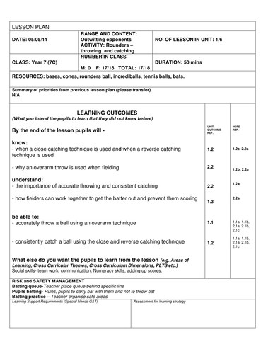 Rounders Year 7 unit and lesson plans | Teaching Resources