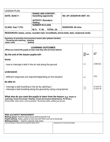 Rounders Year 7 unit and lesson plans | Teaching Resources