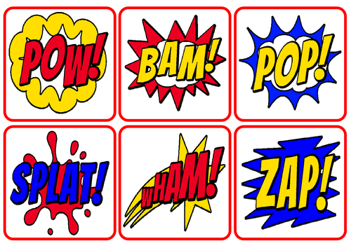 SUPERHEROES TEACHING RESOURCES, LITERACY DISPLAY EYFS KEY 