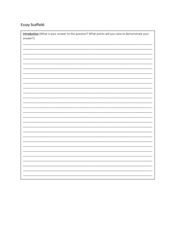 Basic Essay Scaffold | Teaching Resources