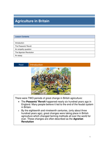History of agriculture in Britain