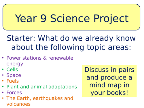 science research projects ks3