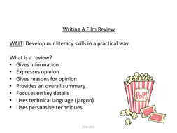 movie review writing lesson plan