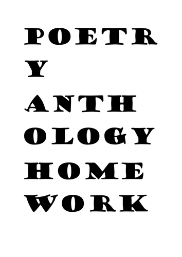 Eduqaas poetry anthology homework booklet