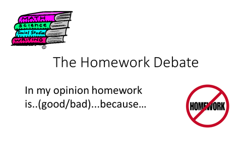 Homework debate- Use with new AQA writing quesiton- Low ability