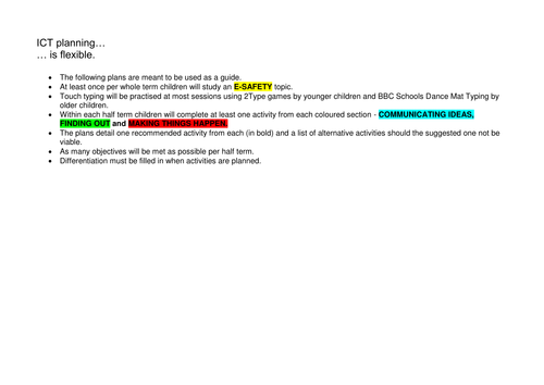 ICT Scheme for YR1-YR6