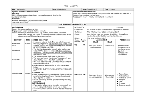 TIME for Kindergarten/Reception | Teaching Resources