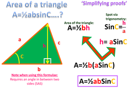 Area of a Triangle, 0.5absinC, proof. Poster (Simplifying proofs series ...