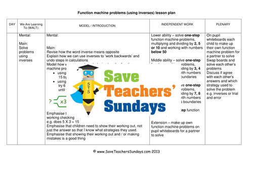 Function Machines KS2 Worksheets, Lesson Plans and PowerPoint
