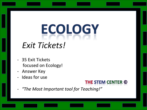 Ecology Exit Tickets