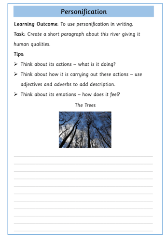 Personification Worksheets | Teaching Resources