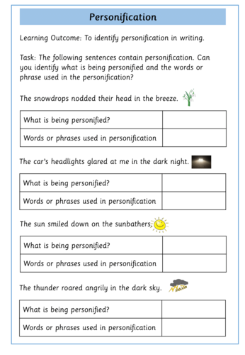 personification-worksheet-teaching-resources