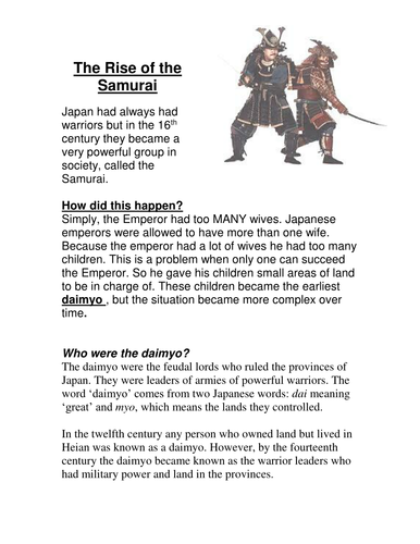 Medieval Shogunate Japan | Teaching Resources