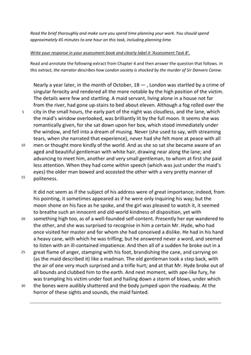 Jekyll Hyde New AQA GCSE Level 8 exemplar essay FULLY 