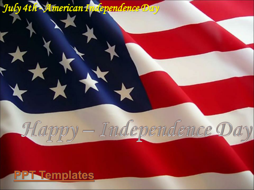 4th July or Happy Independence Day of America PowerPoint Presentation wtih Background Music