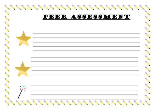 Peer assessment template 