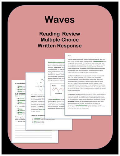 choice table multiple questions periodic pdf Teacher TES Questions  Lessons US and by   Passages  Waves: