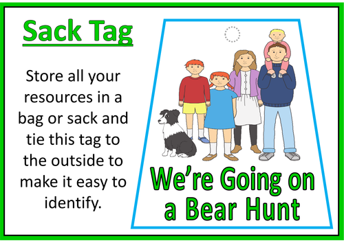 WE'RE GOING ON A BEAR HUNT STORY TEACHING RESOURCES SACK EYFS KS1 ...