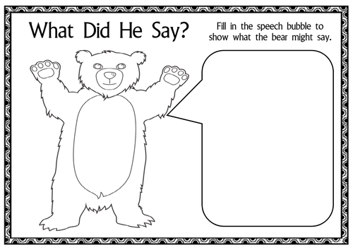 WE'RE GOING ON A BEAR HUNT STORY TEACHING RESOURCES SACK EYFS KS1 ...