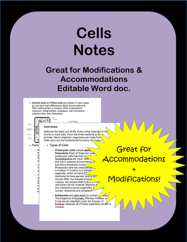 Cells: Notes