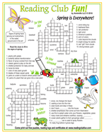 Signs of Spring Everywhere Crossword Puzzles | Teaching Resources