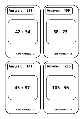 Addition and Subtraction Treasure Hunt Collection