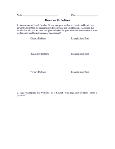 GCSE English Literature Hamlet by William Shakespeare | Teaching Resources