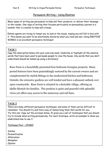 Persuading - Practice Activities | Teaching Resources