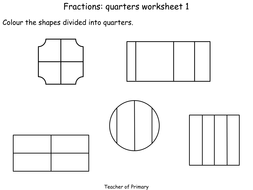 quarters number fractions year 1 animated