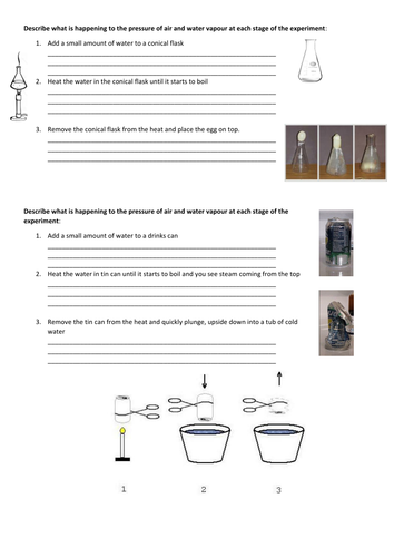 Differentiated Equations Calculating pressure and worksheets for ...