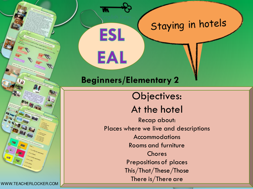 ESL - EAL Grammar recap -  Staying at hotels Unit 3/Lesson5 (Lesson + Exercices) (no prep)